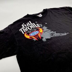 Vintage 90s NHRA Full Throttle Racing Drag Series T Shirt Size Large